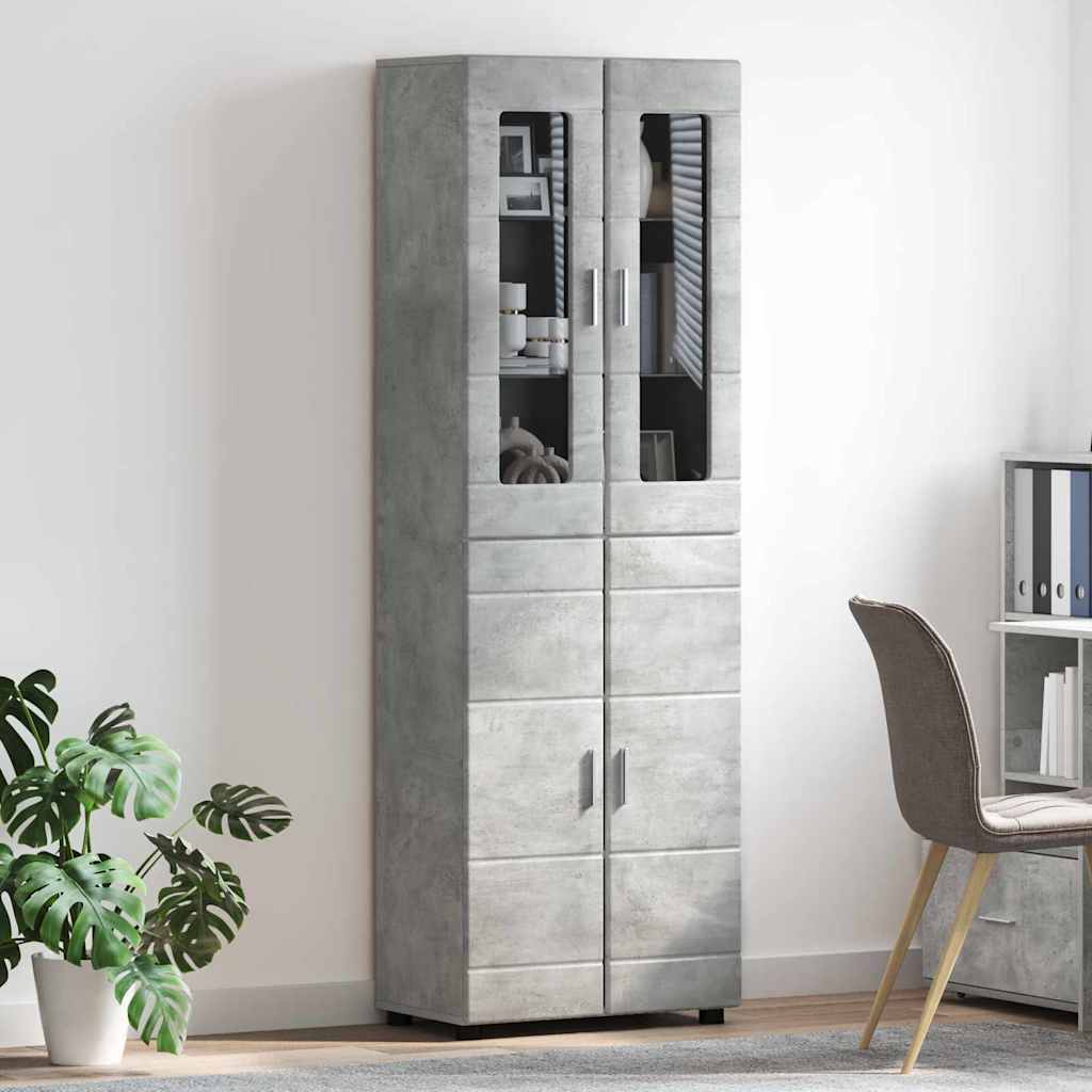 Highboard με ράφι FLORIN Σκυρόδεμα Γκρι 60 x 35 x 182 εκ.