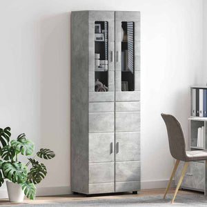 Highboard FLORIN 60 x 35 x 182 εκ. Σκυρόδεμα Γκρι