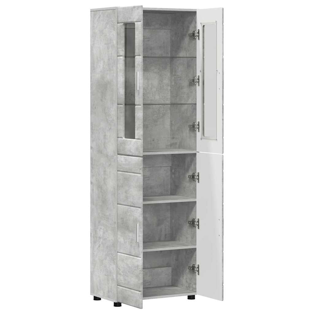 Highboard με ράφι FLORIN Σκυρόδεμα Γκρι 60 x 35 x 182 εκ.