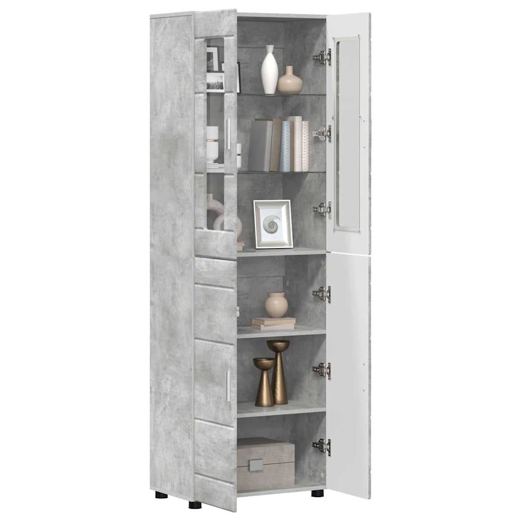 Highboard με ράφι FLORIN Σκυρόδεμα Γκρι 60 x 35 x 182 εκ.