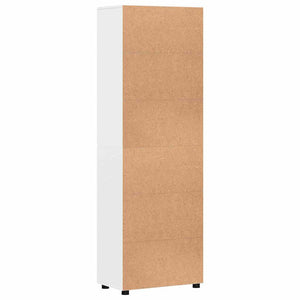 Highboard FLORIN 60 x 35 x 182 εκ. Υψηλής γυαλάδας λευκό