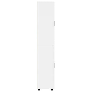 Highboard FLORIN 60 x 35 x 182 εκ. Υψηλής γυαλάδας λευκό