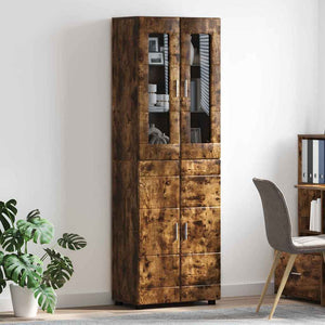 Highboard FLORIN 60 x 35 x 182 εκ. Καπνιστό Δρύς