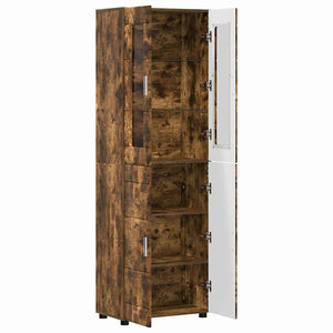 Highboard FLORIN 60 x 35 x 182 εκ. Καπνιστό Δρύς