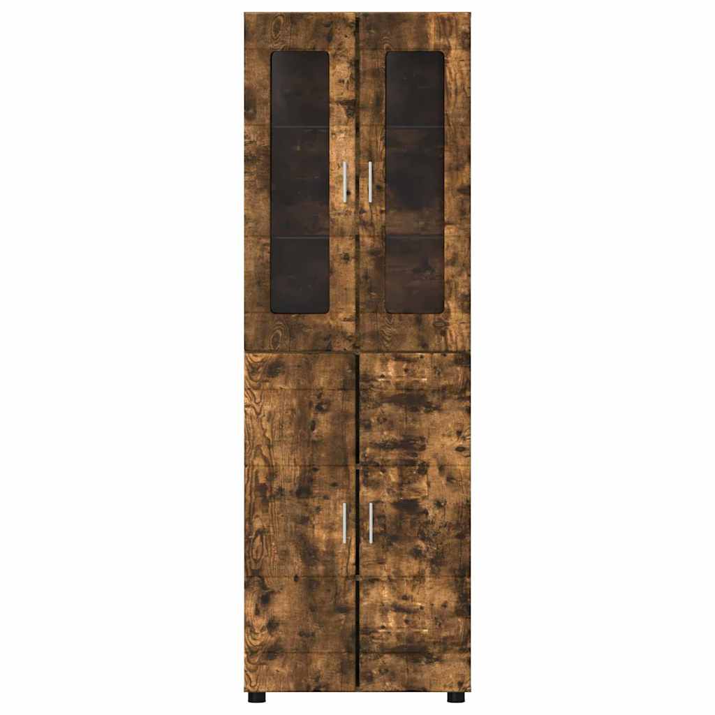 Highboard με ράφι FLORIN Καπνιστό Δρύς 60 x 35 x 182 εκ.