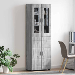 Highboard FLORIN 60 x 35 x 182 εκ. Γκρίζο Σονομα