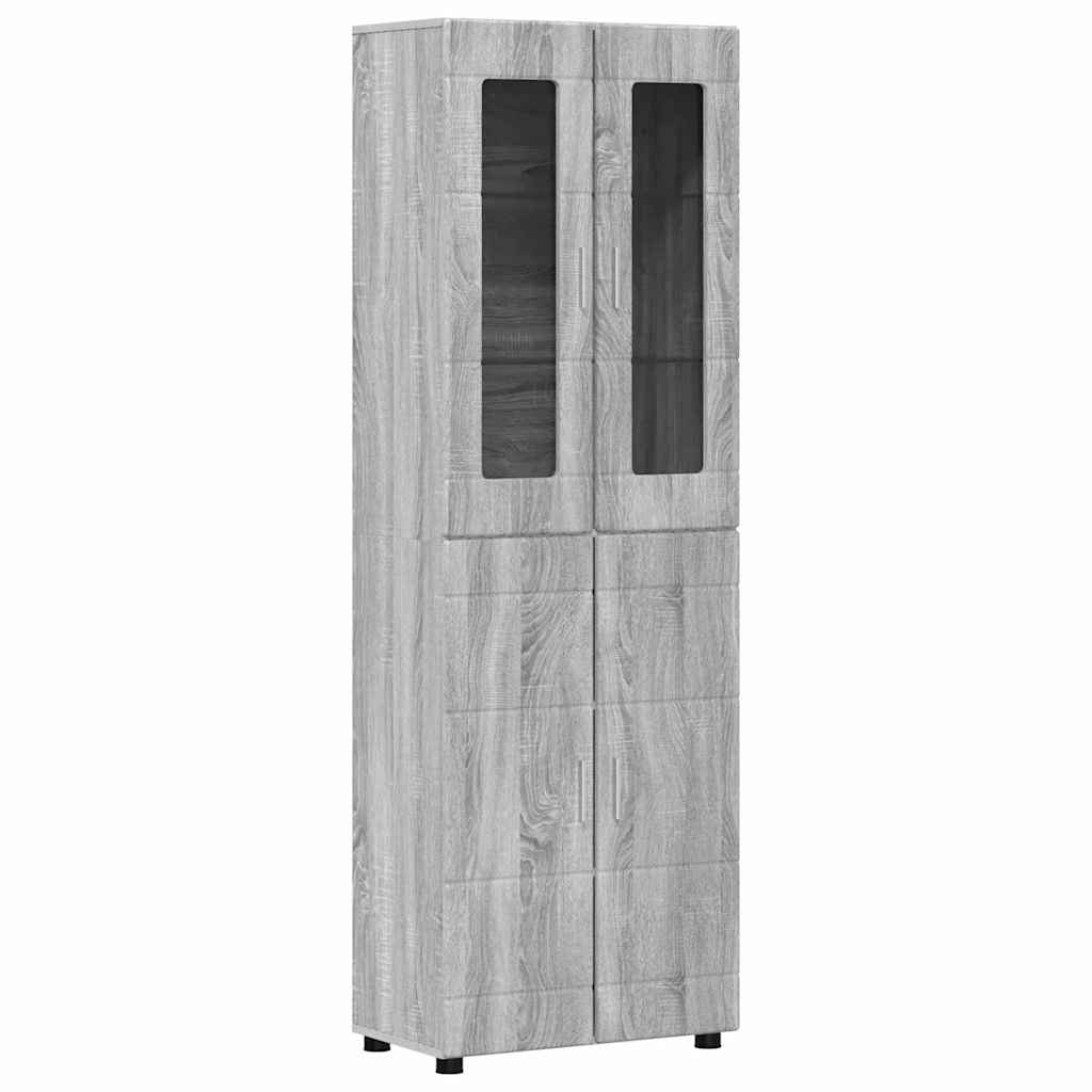 Highboard με ράφι FLORIN Γκρίζο Σονομα 60 x 35 x 182 εκ.