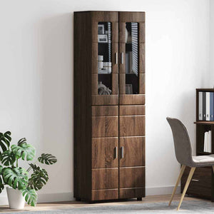 Highboard FLORIN 60 x 35 x 182 εκ. Καφέ δρυς Επεξεργασμένο Ξύλο