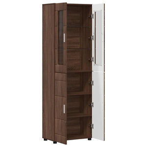 Highboard FLORIN 60 x 35 x 182 εκ. Καφέ δρυς Επεξεργασμένο Ξύλο