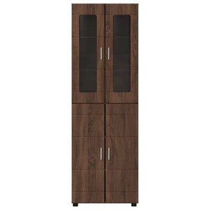 Highboard FLORIN 60 x 35 x 182 εκ. Καφέ δρυς Επεξεργασμένο Ξύλο