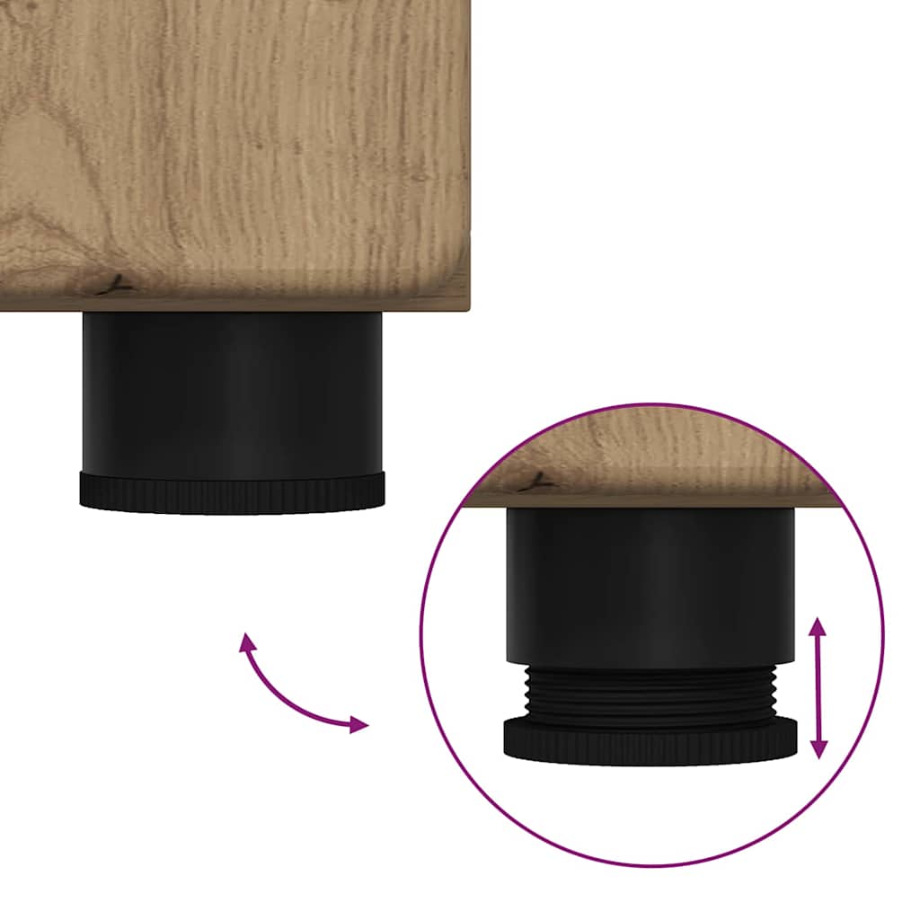 Highboard με ράφι με πόρτα FLORIN Artisan Oak 60 x 35 x 182 εκ.