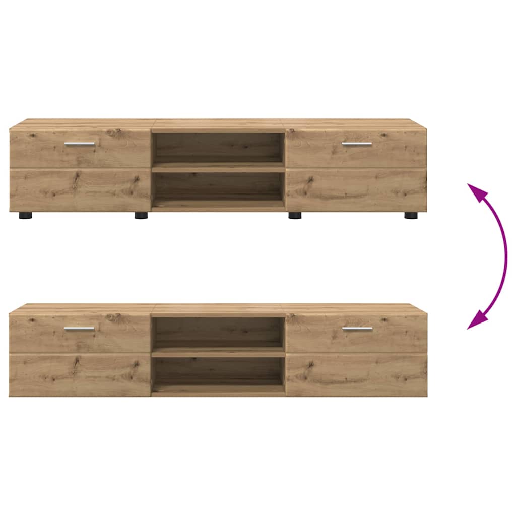 Σετ επίπλου τηλεόρασης FLORIN Artisan Oak Επεξεργασμένο ξύλο