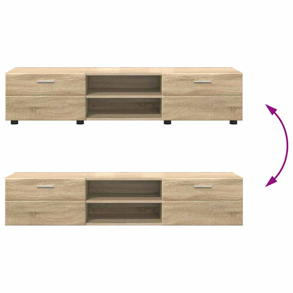 Σετ επίπλου τηλεόρασης FLORIN Δρύς Sonoma Επεξεργασμένο ξύλο