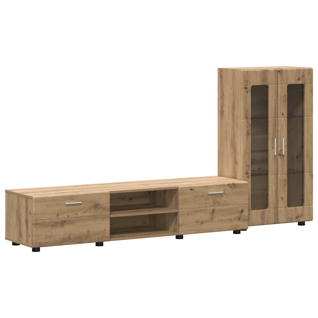 Σετ επίπλου τηλεόρασης FLORIN 3 pcs Artisan Oak