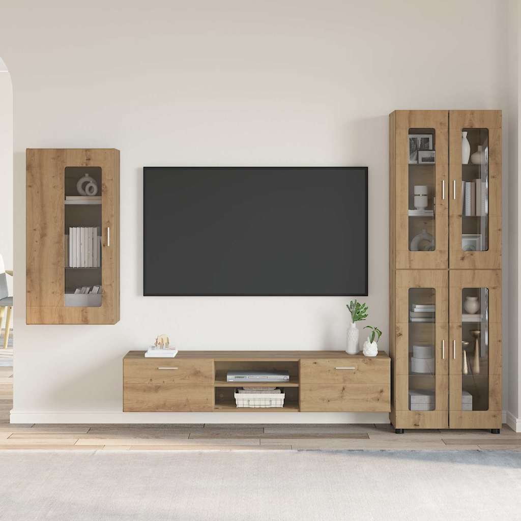 Σετ επίπλου τηλεόρασης FLORIN 3 pcs Artisan Oak