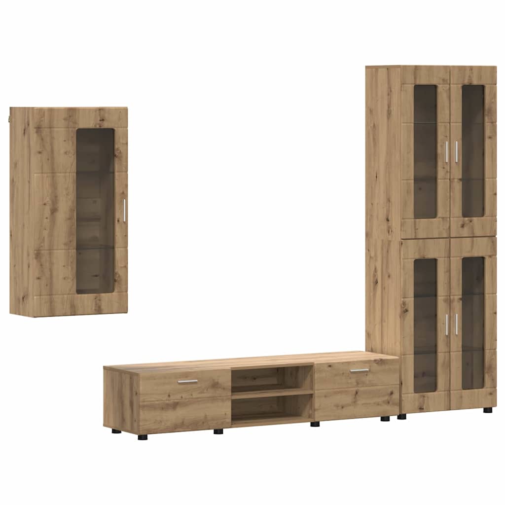 Σετ επίπλου τηλεόρασης FLORIN 3 pcs Artisan Oak
