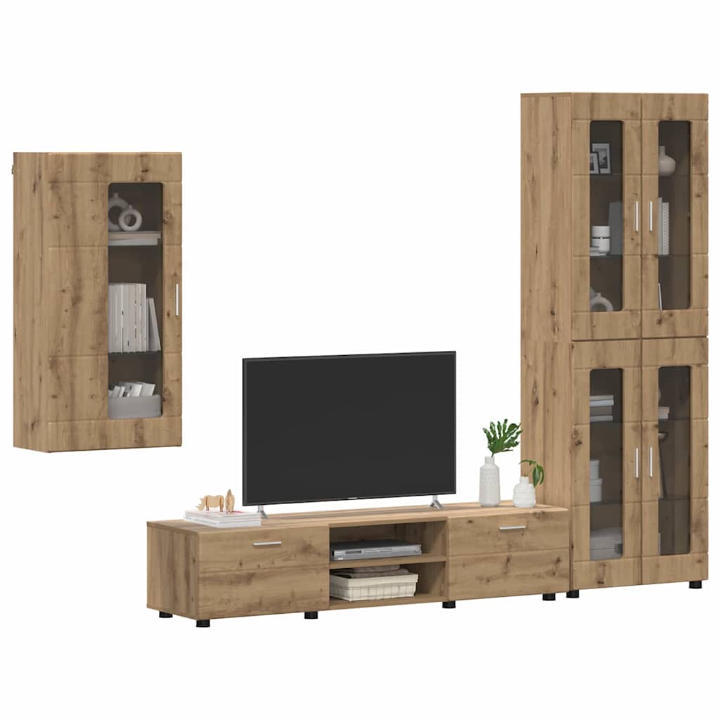 Σετ επίπλου τηλεόρασης FLORIN 3 pcs Artisan Oak