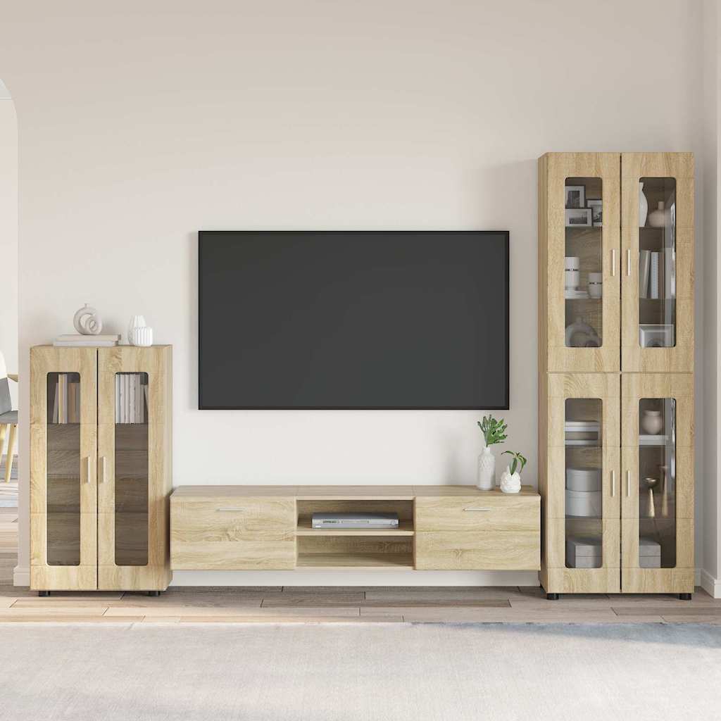 Σετ επίπλου τηλεόρασης με συρτάρι FLORIN 3 pcs Δρύς Sonoma