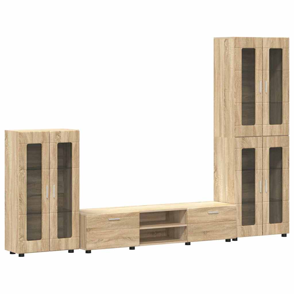 Σετ επίπλου τηλεόρασης με συρτάρι FLORIN 3 pcs Δρύς Sonoma