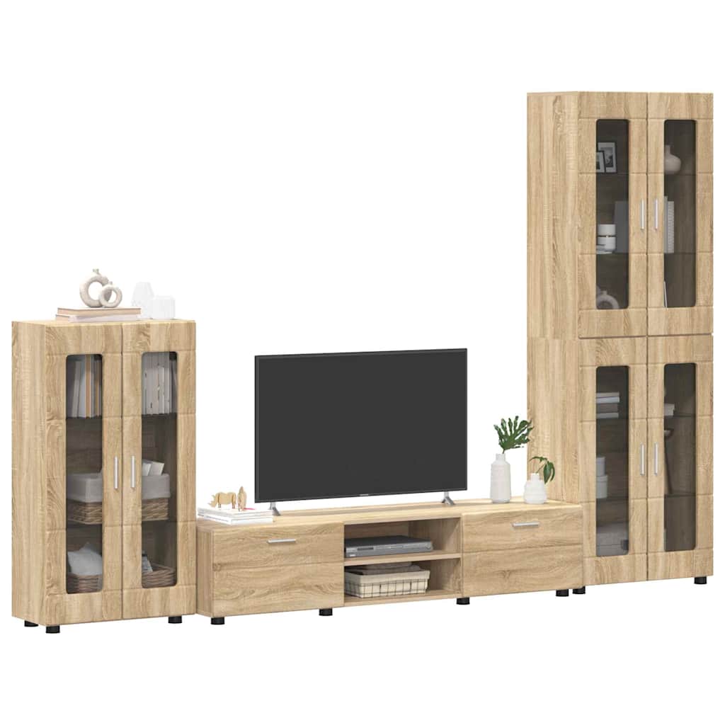 Σετ επίπλου τηλεόρασης με συρτάρι FLORIN 3 pcs Δρύς Sonoma