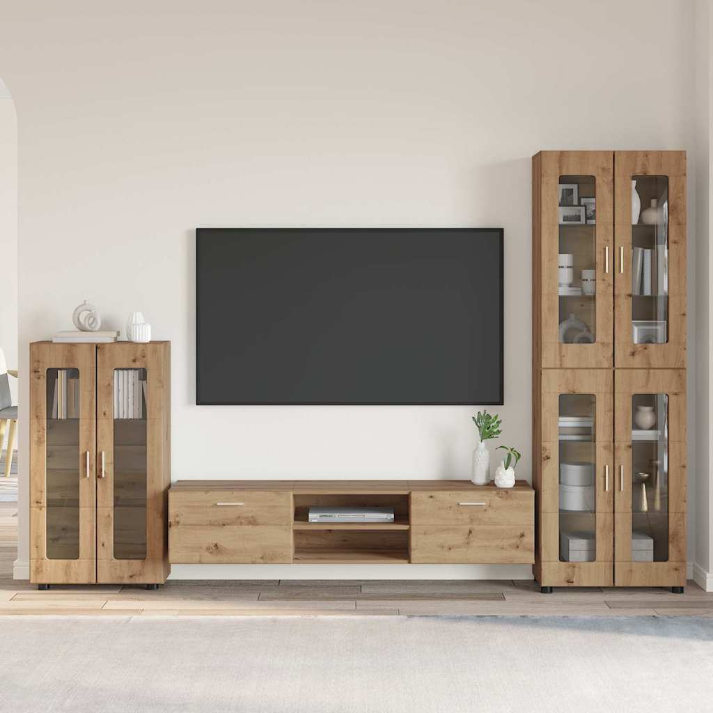 Σετ επίπλου τηλεόρασης FLORIN 3 pcs Artisan Oak
