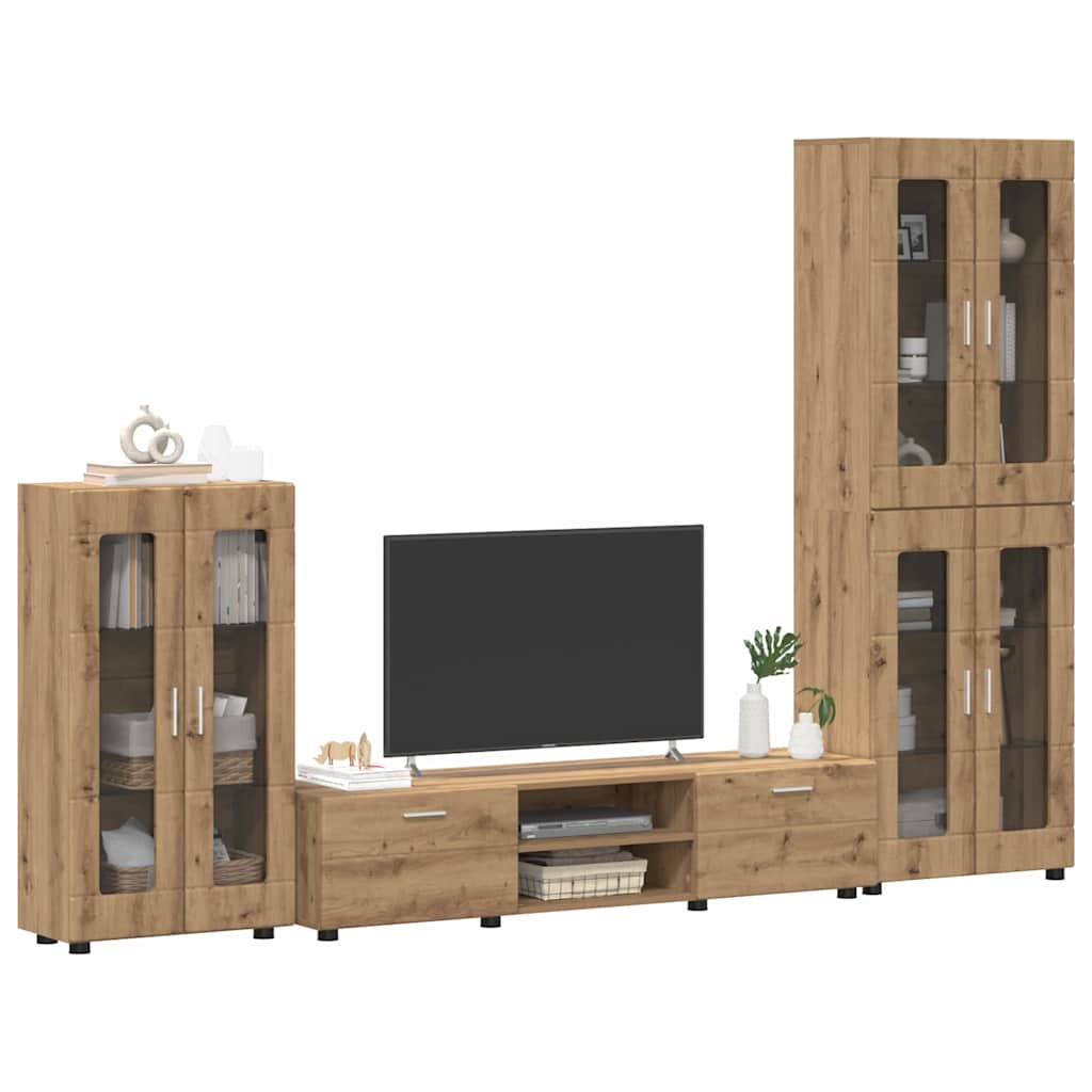 Σετ επίπλου τηλεόρασης FLORIN 3 pcs Artisan Oak