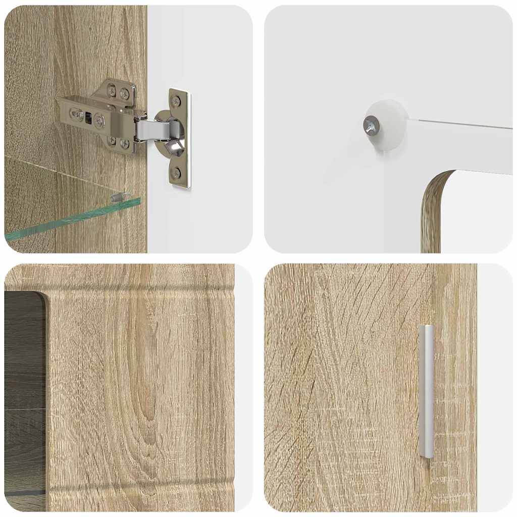 Σετ επίπλου τηλεόρασης FLORIN Δρύς Sonoma Επεξεργασμένο ξύλο - Pakobazaar