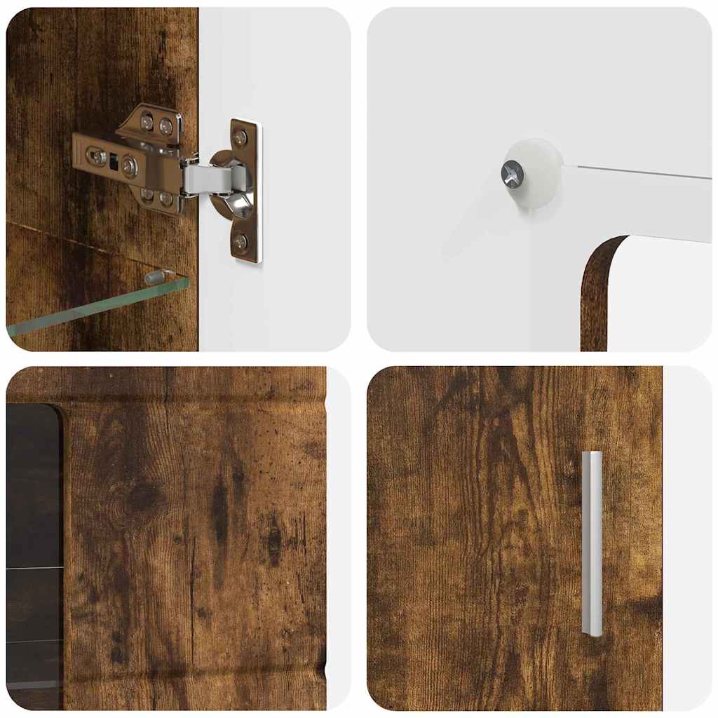 Σετ επίπλου τηλεόρασης FLORIN Καπνιστό Δρύς Επεξεργασμένο ξύλο