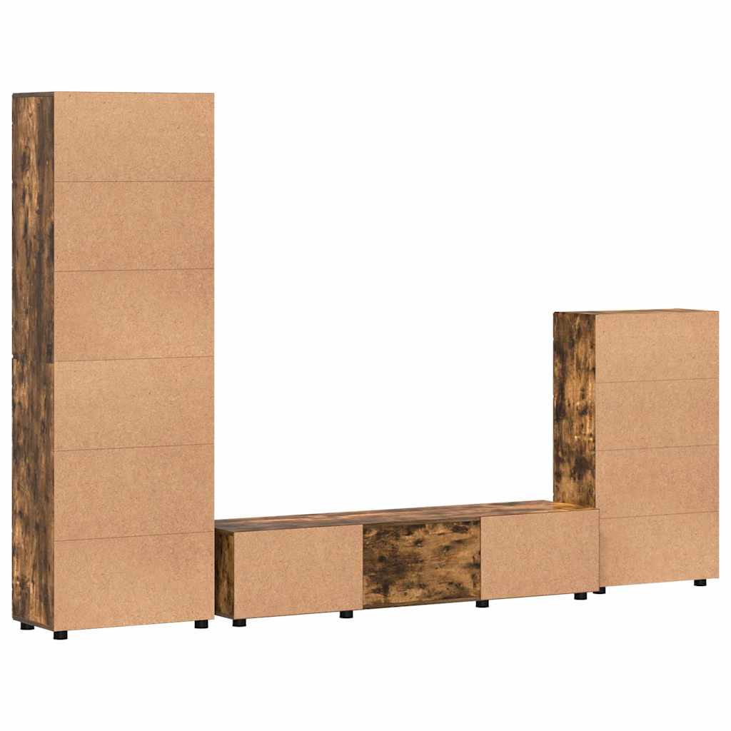 Σετ επίπλου τηλεόρασης FLORIN Καπνιστό Δρύς Επεξεργασμένο ξύλο