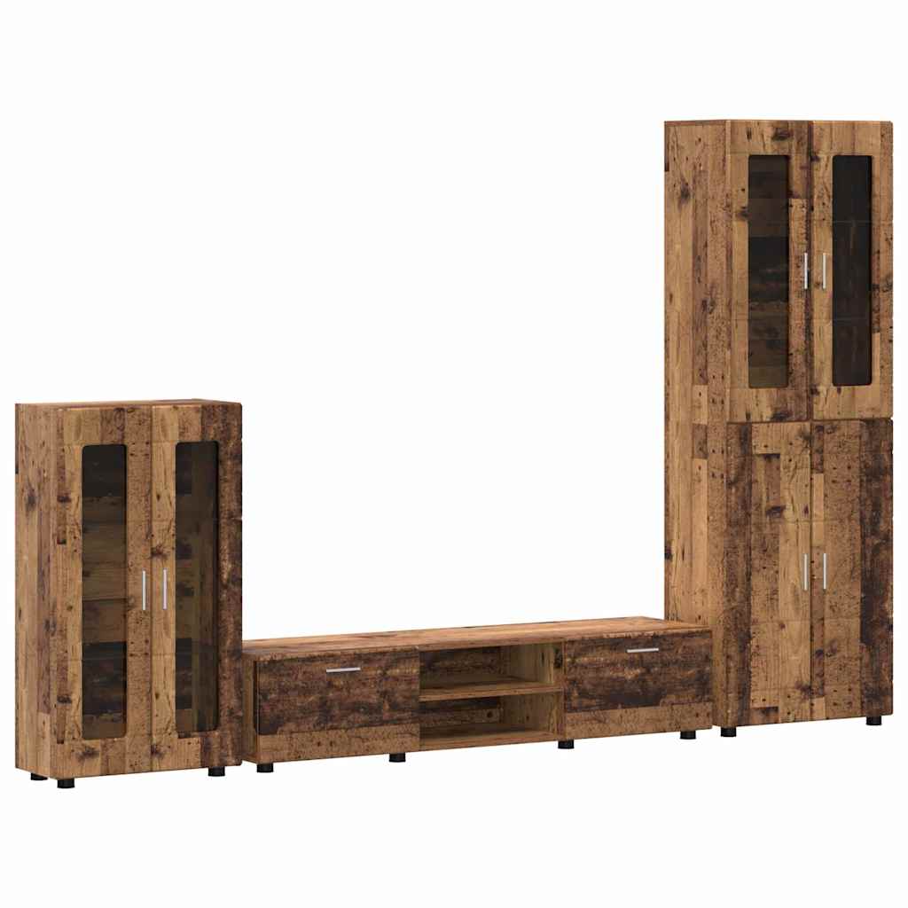 Σετ επίπλου τηλεόρασης με συρτάρι FLORIN 3 pcs Παλιό ξύλο