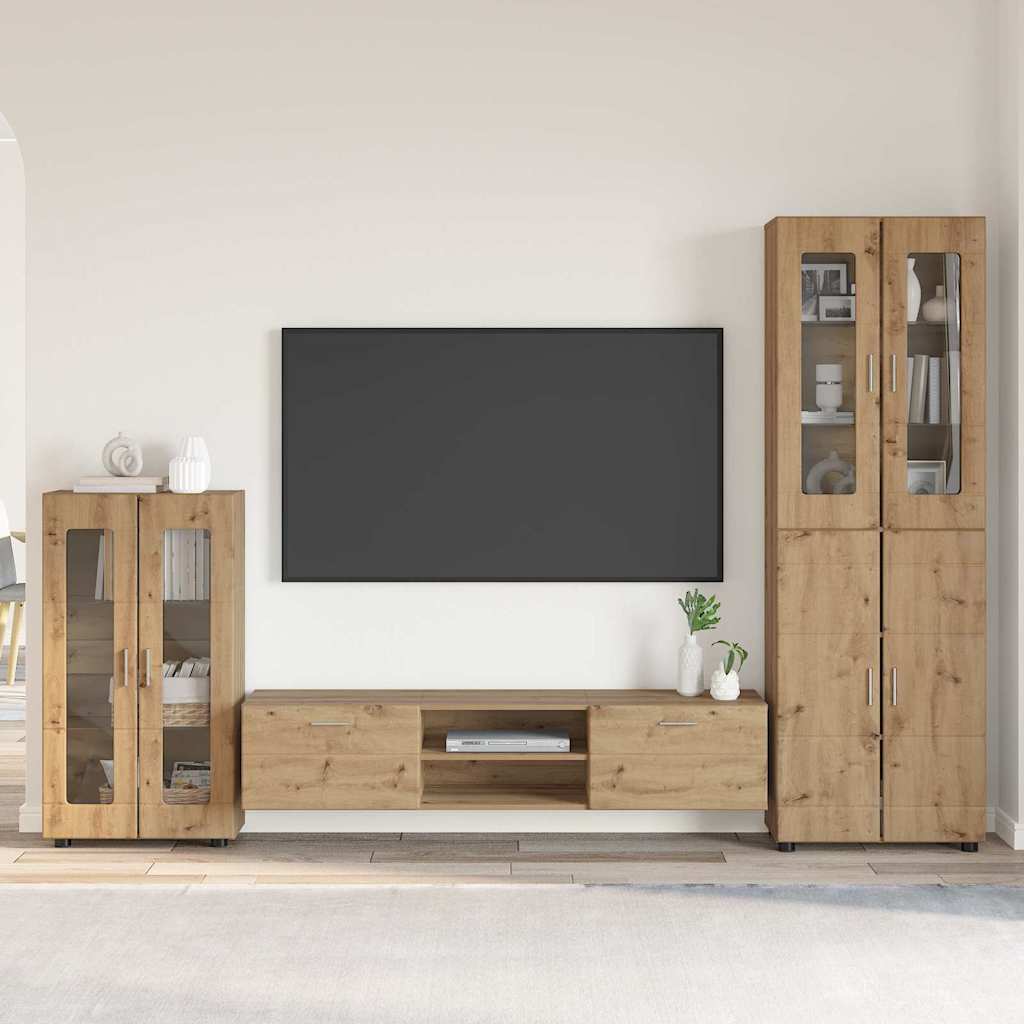 Σετ επίπλου τηλεόρασης FLORIN 3 pcs Artisan Oak