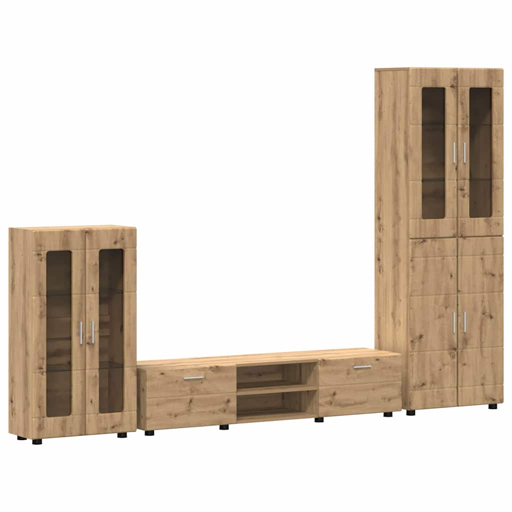 Σετ επίπλου τηλεόρασης FLORIN 3 pcs Artisan Oak