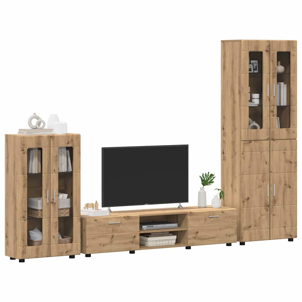 Σετ επίπλου τηλεόρασης FLORIN 3 pcs Artisan Oak