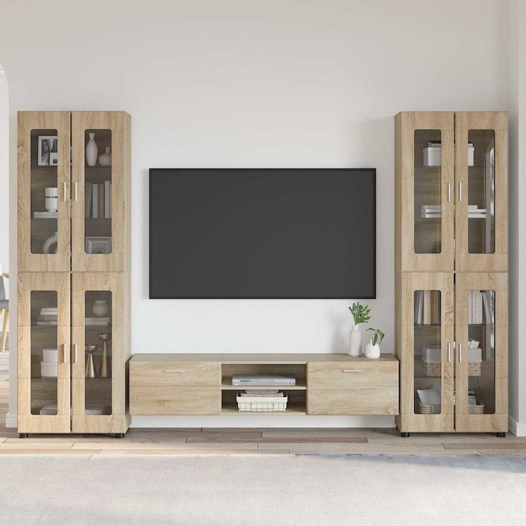 Σετ επίπλου τηλεόρασης με συρτάρι FLORIN 3 pcs Δρύς Sonoma