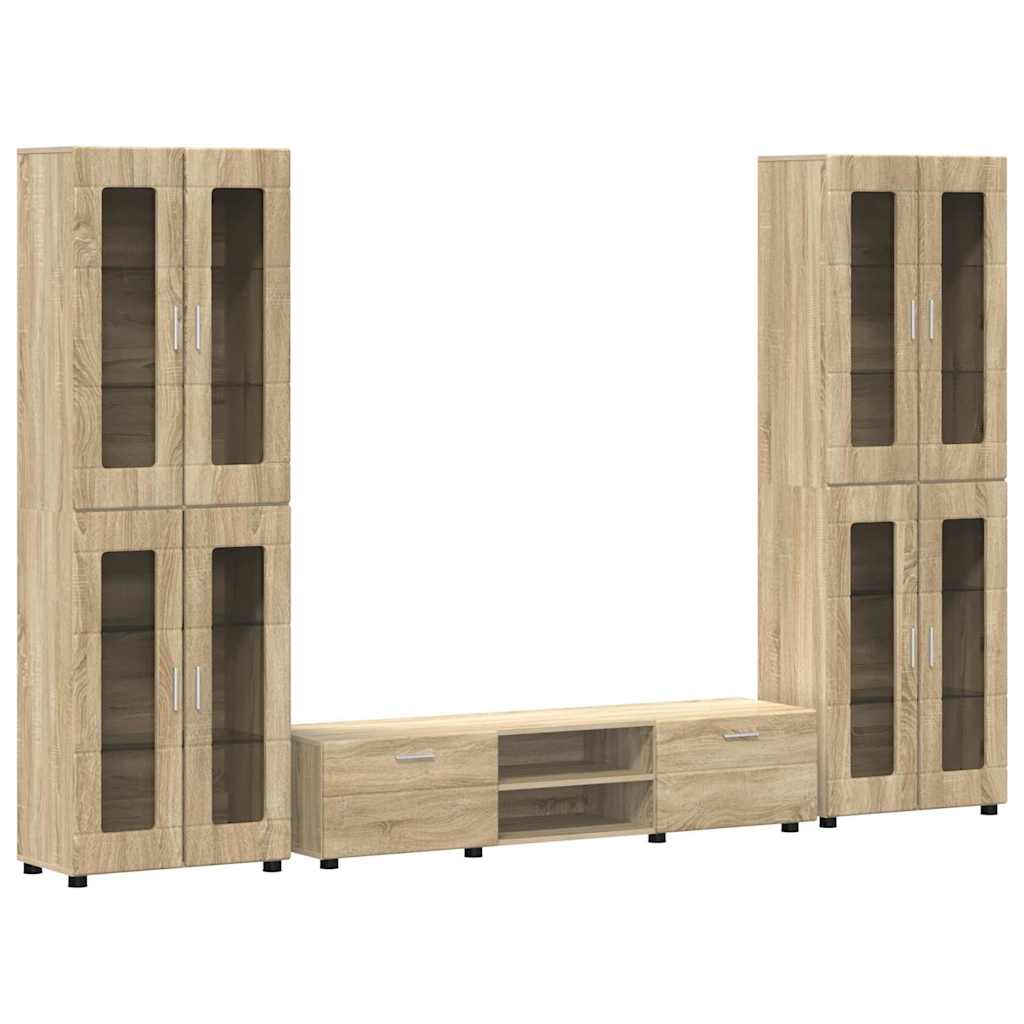 Σετ επίπλου τηλεόρασης με συρτάρι FLORIN 3 pcs Δρύς Sonoma