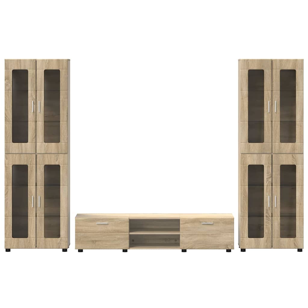 Σετ επίπλου τηλεόρασης με συρτάρι FLORIN 3 pcs Δρύς Sonoma