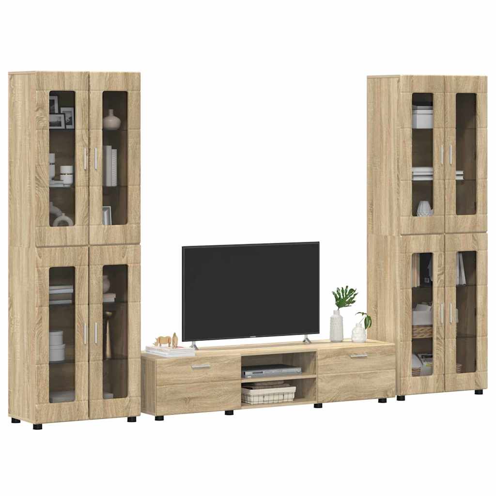 Σετ επίπλου τηλεόρασης με συρτάρι FLORIN 3 pcs Δρύς Sonoma