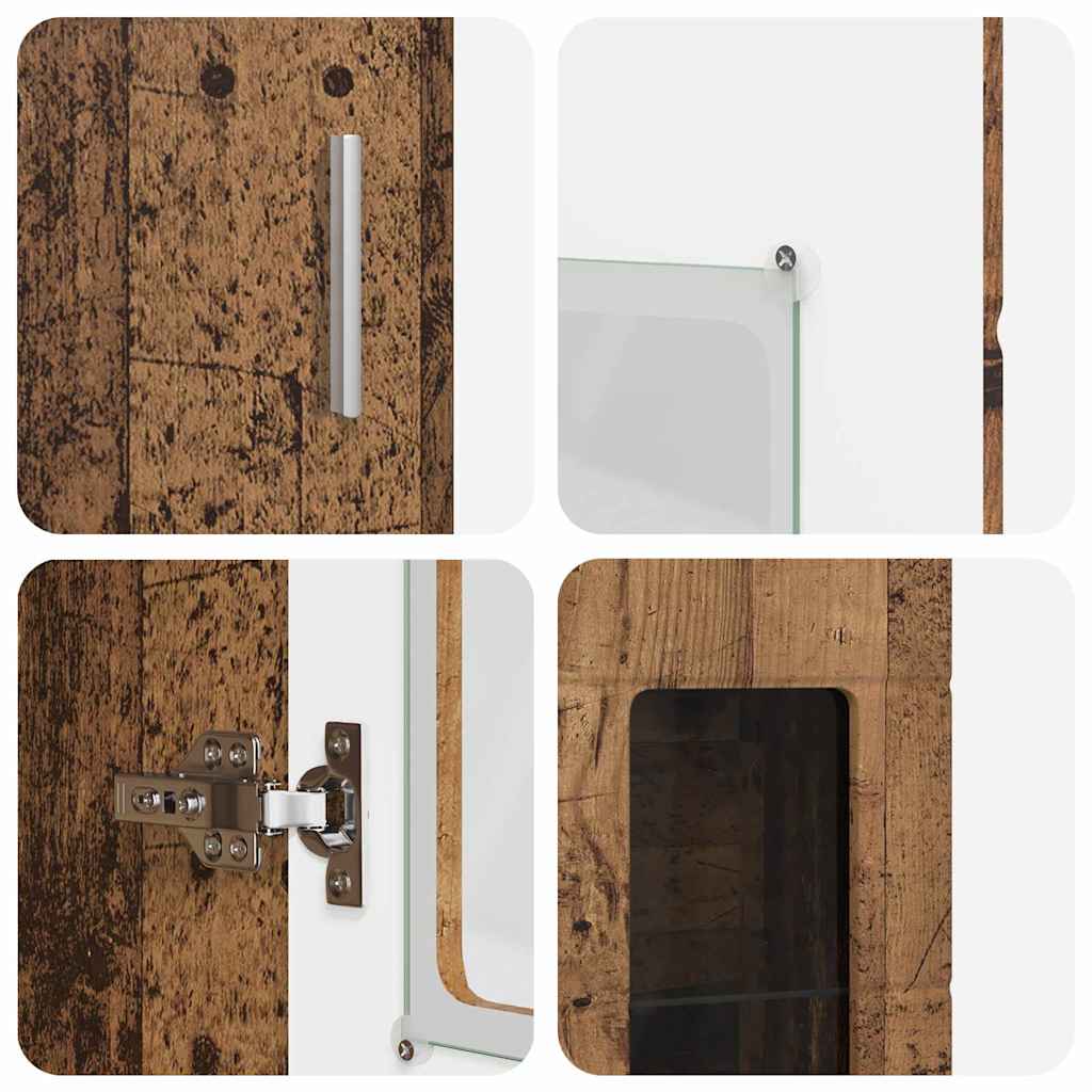 Σετ επίπλου τηλεόρασης FLORIN Παλιό ξύλο Επεξεργασμένο ξύλο