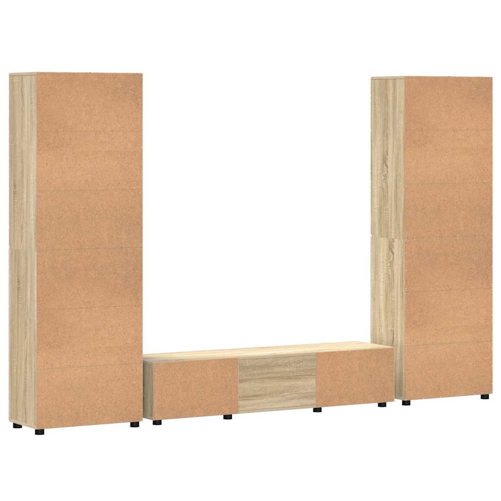 Σετ επίπλου τηλεόρασης FLORIN Δρύς Sonoma Επεξεργασμένο ξύλο - Pakobazaar