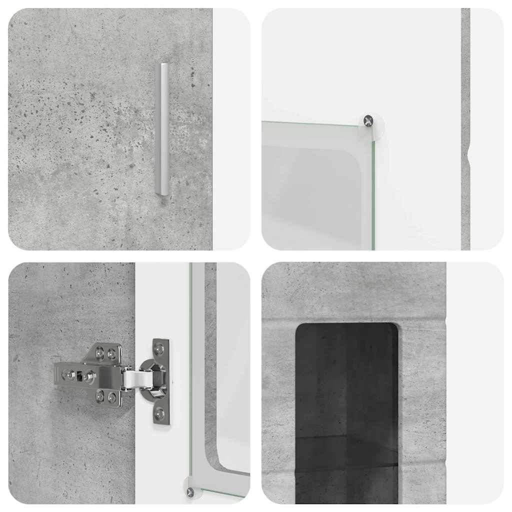 Σετ επίπλου τηλεόρασης FLORIN Σκυρόδεμα Γκρι Επεξεργασμένο ξύλο