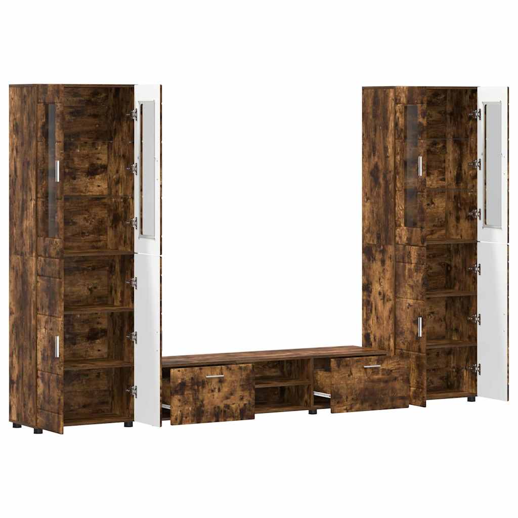 Σετ επίπλου τηλεόρασης FLORIN Καπνιστό Δρύς Επεξεργασμένο ξύλο