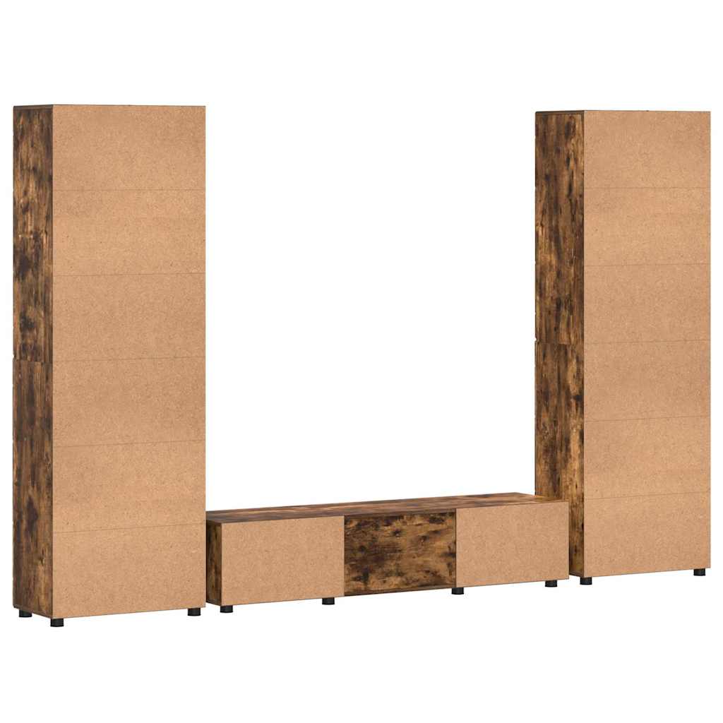 Σετ επίπλου τηλεόρασης FLORIN Καπνιστό Δρύς Επεξεργασμένο ξύλο