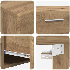 Σετ επίπλου τηλεόρασης FLORIN 3 τμχ. Artisan Oak