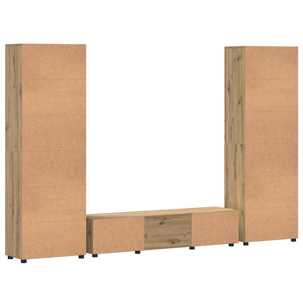 Σετ επίπλου τηλεόρασης FLORIN Artisan Oak Επεξεργασμένο ξύλο