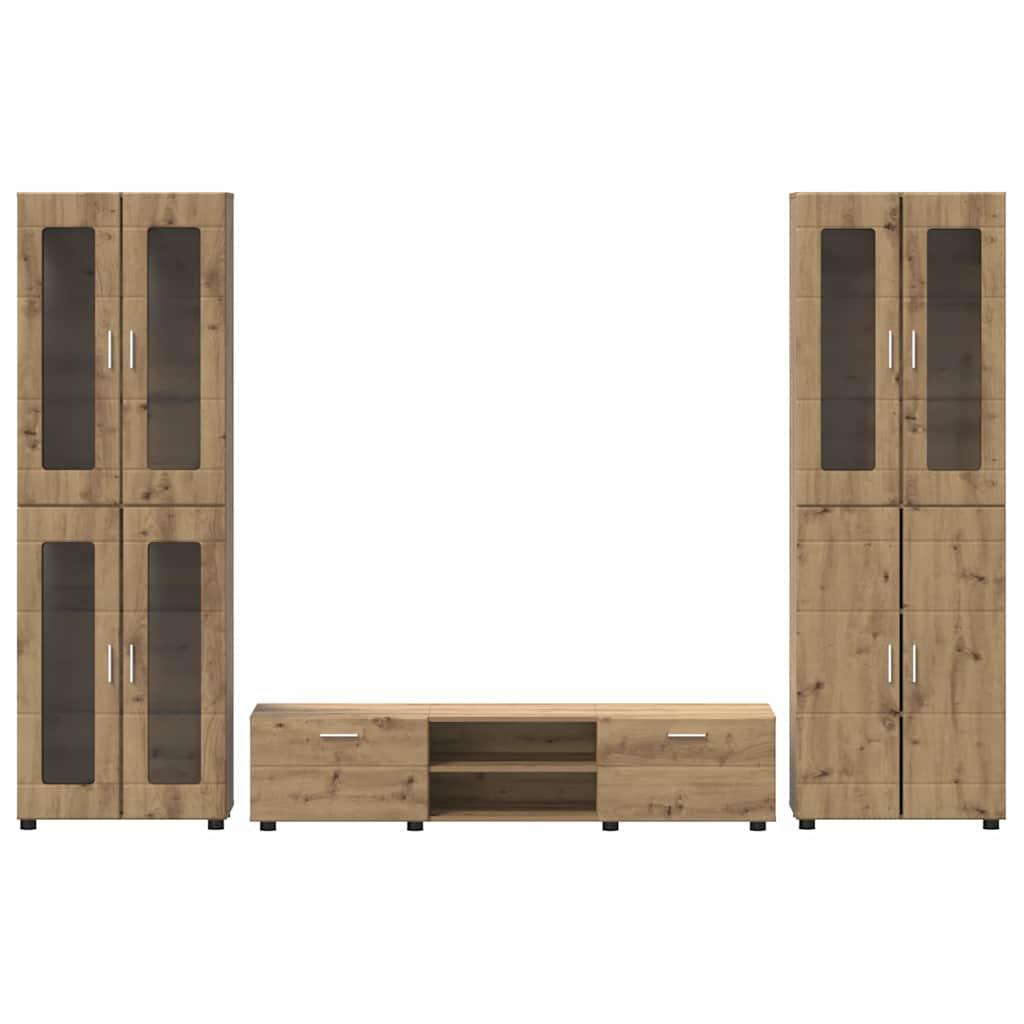 Σετ επίπλου τηλεόρασης FLORIN Artisan Oak Επεξεργασμένο ξύλο