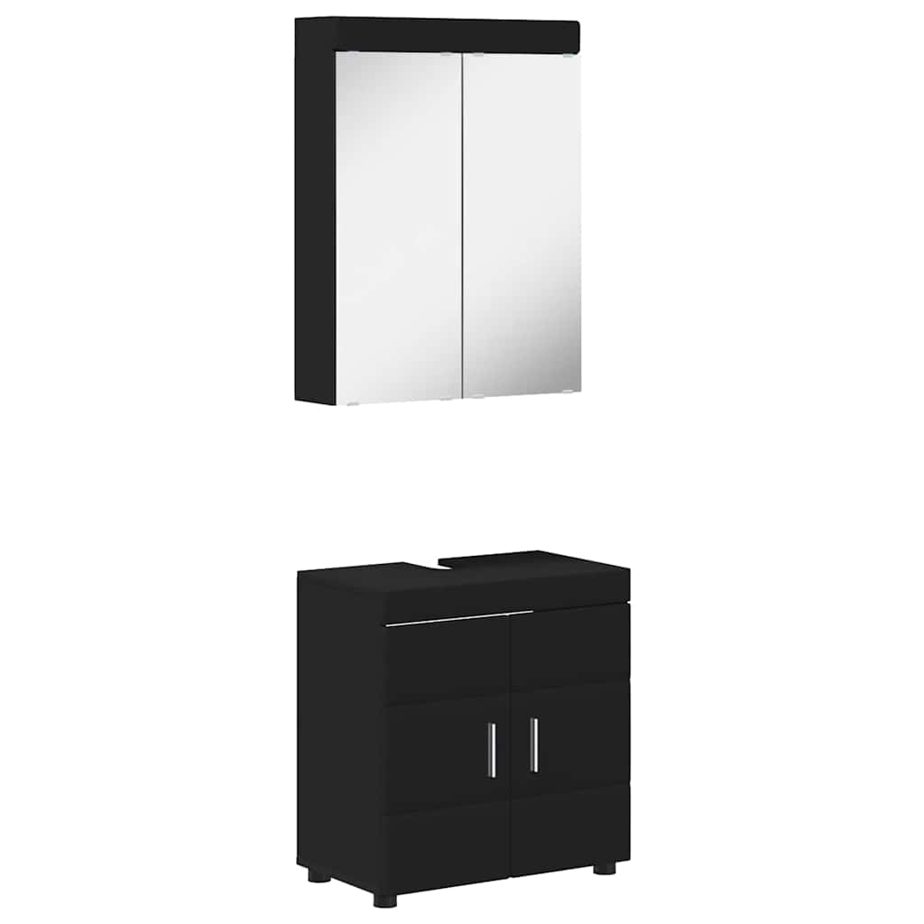 Σετ Επίπλων Μπάνιου TULUM 2 pcs Μαύρο 60 x 34 x 63 εκ