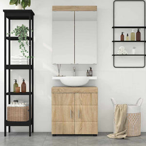 Σετ Επίπλων Μπάνιου TULUM 2 τεμ. Δρύς Sonoma 60 x 34 x 63 εκ - Pakobazaar