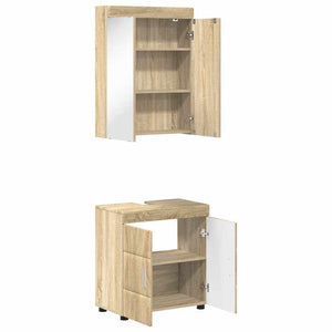 Σετ Επίπλων Μπάνιου TULUM 2 τεμ. Δρύς Sonoma 60 x 34 x 63 εκ - Pakobazaar