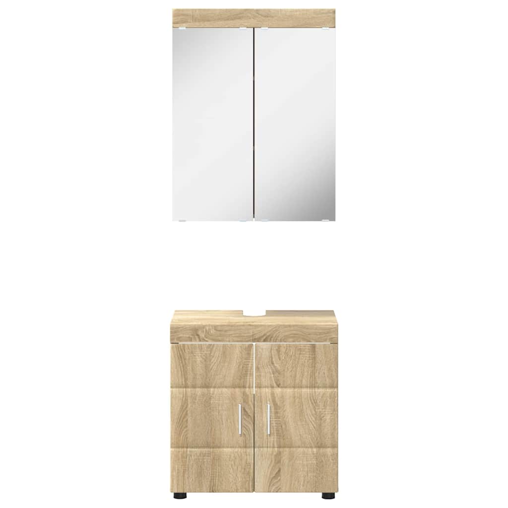 Σετ Επίπλων Μπάνιου TULUM 2 τεμ. Δρύς Sonoma 60 x 34 x 63 εκ - Pakobazaar