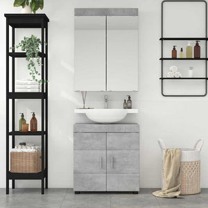 Σετ Επίπλων Μπάνιου TULUM 2 pcs Σκυρόδεμα Γκρι 60 x 34 x 63 εκ - Pakobazaar